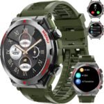Military Smart Watches for Men(Answer/Make Calls), 1.52" HD Fitness Watch, AI Built-in,Heart Rate Sleep Monitor, AI Face,100+ Sport Modes, Text, IP68 Waterproof Smartwatch for Android iOS - Image 2