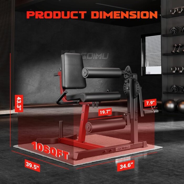 Leg Extension and Curl Machine, 4 in 1 Lower Body Workout Machine, Adjustable Leg Curl Machine with Plate Loaded, Leg Extension Machine with Exercise Bench, Home Gym Weight Machine, Z2 - Image 8