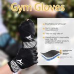 Workout Gloves for Men&Women,Full Palm Protection Weight Lifting Gym Gloves Half Finger Cycling Exercise Gloves with Wrist Wrap Support - Image 6