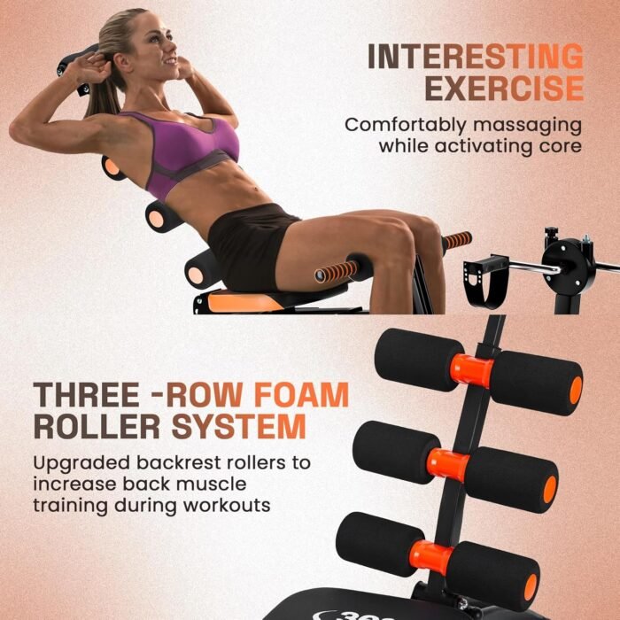 Ab Workout Machine, Ab Workout Machine for Home Gym, Multi-Functional Adjustable Ab Crunch Equipment Ab Sit up Machine for Full Body Workout, Ab Trainer for Core, Leg, Thighs, Buttocks, Sit-up - Image 6
