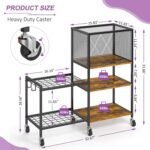 5 Tier Dumbbell Rack, Yoga Mat Storage Holder, Home Gym Storage Rack, Workout Equipment Storage Organizer, Weight Storage Holder Rack with Hooks and Wheels - Image 3