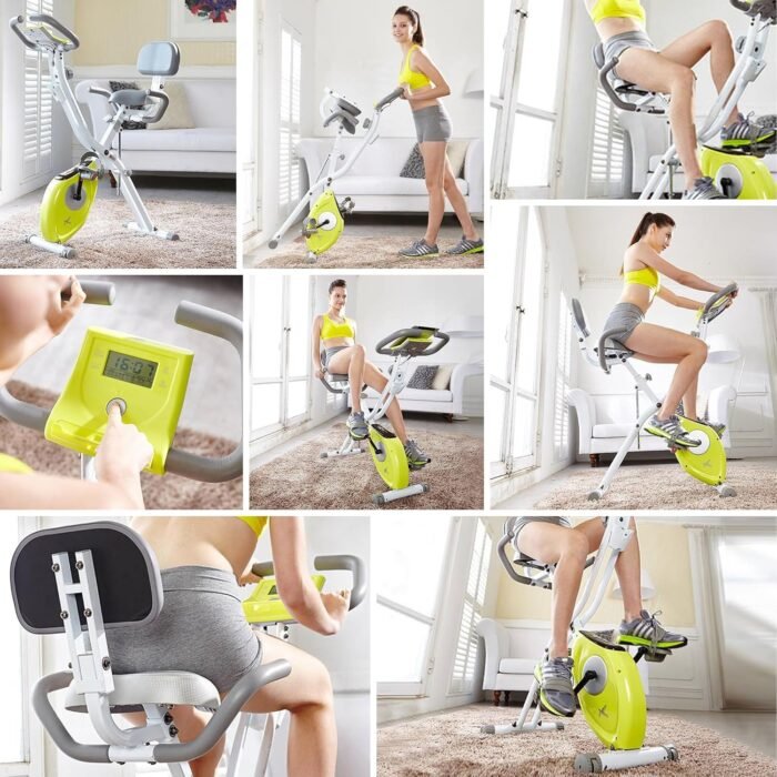 leikefitness LEIKE X Bike Ultra-Quiet Folding Exercise Bike, Magnetic Upright Bicycle with Heart Rate,LCD Monitor and easy to assemble - Image 8