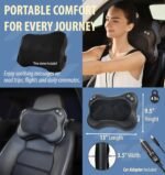 Zyllion Shiatsu Back and Neck Massager with Heat (FSA HSA Eligible) 3D Kneading 2-Speed Electric Deep Tissue Massage Pillow for Muscle Pain Relief, Arthritis, Sciatica on Shoulder, Leg, Foot ZMA-34 - Image 5