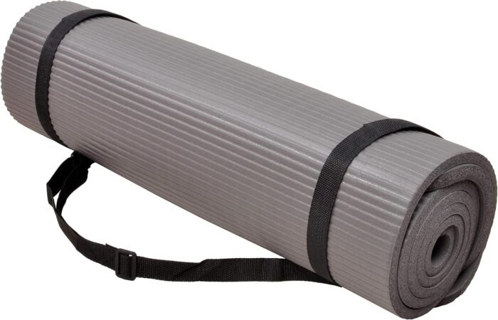 All Purpose 1/2-Inch Extra Thick High Density Anti-Tear Exercise Yoga Mat and Knee Pad with Carrying Strap, Multiple Colors - Image 4