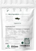 Micro Ingredients Organic Spirulina Supplement, 3000MG Per Serving, 720 Tablets (4 Month Supply), No Filler & Non-GMO, Rich in Vegan Protein, Vitamins & Prebiotics, Premium Spirulina Pills - Image 3