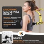 Massage Gun Deep Tissue with Muscle Massager Belt for Relaxation with Extended Handle 3-In-1 Back Massager for Pain Relief, 12 Speed Levels & 4 Replaceable Heads for Athletes, Gym Recovery, and Senior - Image 6