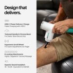Ekrin Athletics White Kestrel Percussive Massager - Enhanced Precision & Comfort for Elite Muscle Recovery & Wellness - Relieve Sore Muscles and Stiffness - Image 7