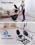 Recumbent Exercise Bike for Seniors - 400LB Weight Capacity Recumbent Bikes with Comfortable Seat, Pulse Sensor, 16-level Resistance, LCD Monitor - Image 6