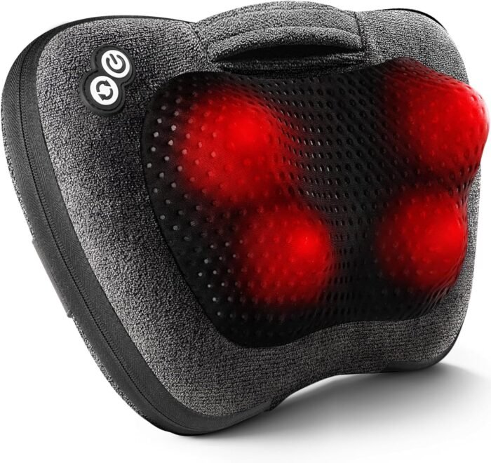 VIKTOR JURGEN Back Massager, Neck Massager with Heat, Massage Pillow Gifts for Men & Women, Electric Shiatsu Back Massager, Deep Kneading Shoulder Massager for Full Body Muscle,Massage at Home, Car - Image 2
