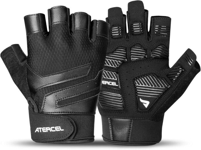 ATERCEL Gym Workout Gloves for Men and Women, Weight Lifting Gloves with Excellent Grip, Lightweight Fitness Gloves for Training, Cycling, Pull Ups, Exercise, Climbing, Rowing and Weightlifting - Image 2