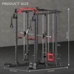 Fitness Deep Squat Machine with Cable Crossover System and Multi-Function Squat Rack Power Cage for Home Gym. - Image 6