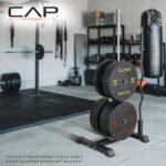 CAP Barbell Olympic Bumper Plate Tree Rack with 4 Weight Plate Posts and 2 Barbell Storage Holders | Multiple Colors - Image 7