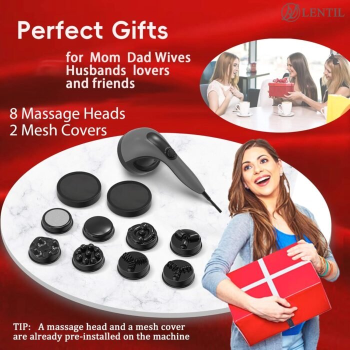 Handheld Cellulite Massager, Lymphatic Drainage Massager, Body Sculpting Machine with Lipo Roller for Stomach Belly Butt Arm Leg Fat, Wide Area Electric massagers vibrating Used at home Black - Image 7