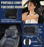 Zyllion Shiatsu Back and Neck Massager with Heat (FSA HSA Eligible) Cordless Rechargeable 3D Kneading 2-Speed Electric Deep Tissue Massage Pillow for Muscle Pain Relief on Shoulder, Leg, Foot ZMA-34RB - Image 6