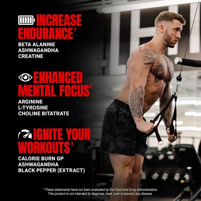 PROSUPPS Dr. Jekyll Signature Pre Workout Powder with Creatine - Stim-Free Preworkout Supports Focus & Endurance - Caffeine-Free Gym & Fitness Supplements (Blueberry Lemonade, 30 Servings) - Image 4