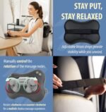 Zyllion Shiatsu Back and Neck Massager with Heat (FSA HSA Eligible) 3D Kneading 2-Speed Electric Deep Tissue Massage Pillow for Muscle Pain Relief, Arthritis, Sciatica on Shoulder, Leg, Foot ZMA-34 - Image 4