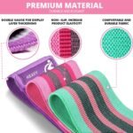 Fabric Resistance Bands for Working Out, 6pcs Band Set, 3pcs Non-Slip Booty Bands 3pcs Loop Exercise Bands for Leg, Glutes, Hip Elastic Bands for Gym, Home Fitness, Pilates, Yoga for Women and Men - Image 5
