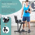 Lifepro Adjustable Dumbbell Stand Rack - Compatible with PowerFlow Plus, PowerUp Plus, and for More Brands- Phone Holder, featured Castors - Home Gym Storage and Convenient Strength Training - Image 8