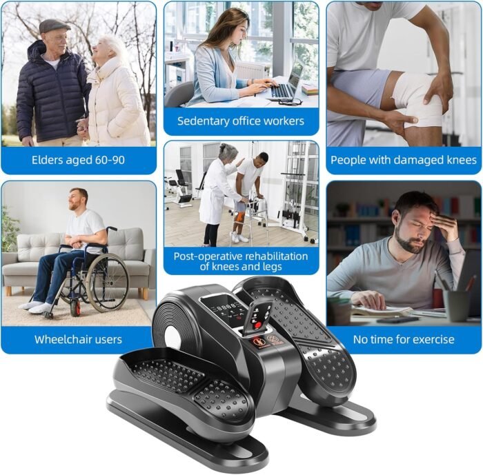 Under Desk Elliptical Exercise Machine with Remote Control & 12 Speeds, Quiet Elliptical Machine for Home Use, Ellipse Leg Exerciser as Seen on TV, Electric Leg Exerciser While Sitting for Seniors - Image 10