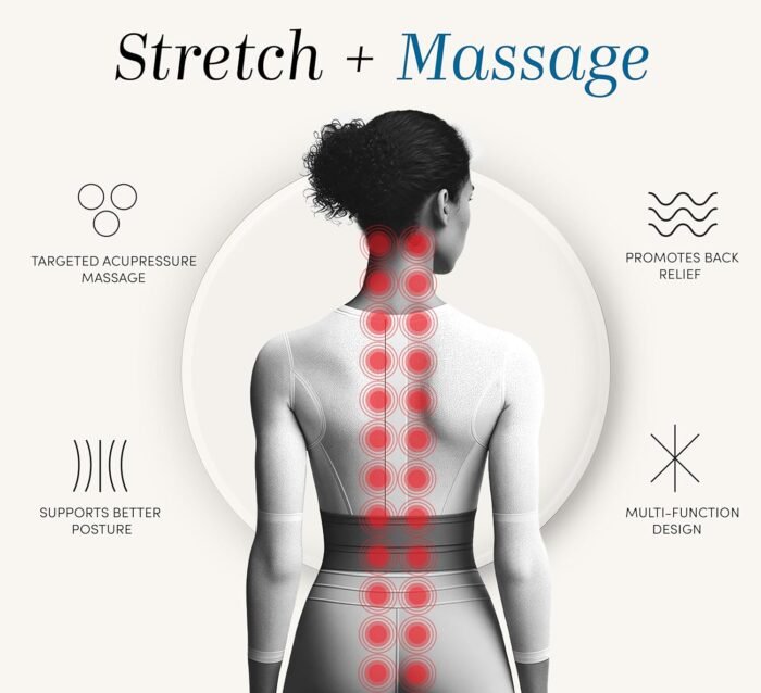 Halo Spine Stretcher for Back Pain Relief, Full Back Decompression, Upper and Lower Back Stretcher, Spine Alignment, and Deep Tissue Acupressure Therapy with 24 Massage Balls - Image 9