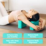 Back Roller Wheel Set of 4 with 2 Yoga Blocks – Foam Back Stretcher for Pain Relief, Spine Cradle Deep Tissue Massage Roller for Stretching & Physical Therapy - Image 9