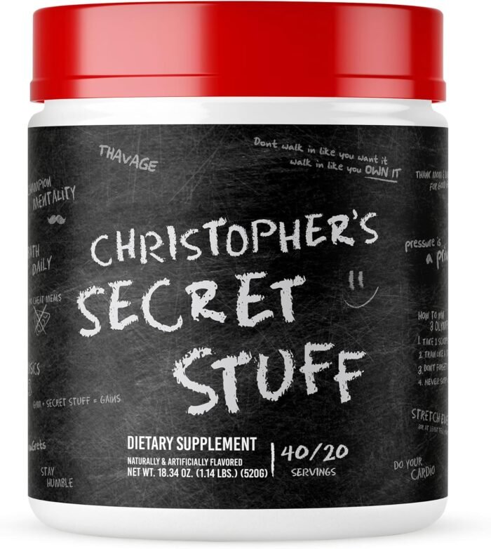 RAW Christopher's Secret Stuff Pre Workout Powder, Thavage (Tastes Like Winning) - Chris Bumstead CBUM Preworkout Supplement for Men & Women - Working Out, Hydration & Energy - 40 Servings - Image 2