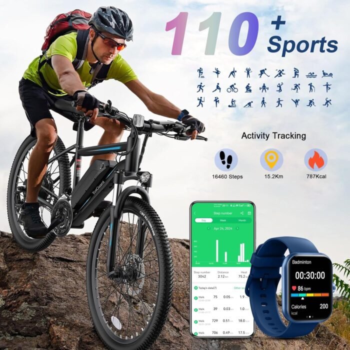 Smart Watch (Answer/Make Call), 2025 New Smartwatch for Men/Women, 1.96" Fitness Watch with 112 Sport Mode/Pedometer/Calories/Sleep/Heart Rate Monitor, IP68 Waterproof Fitness Tracker for Android iOS - Image 7