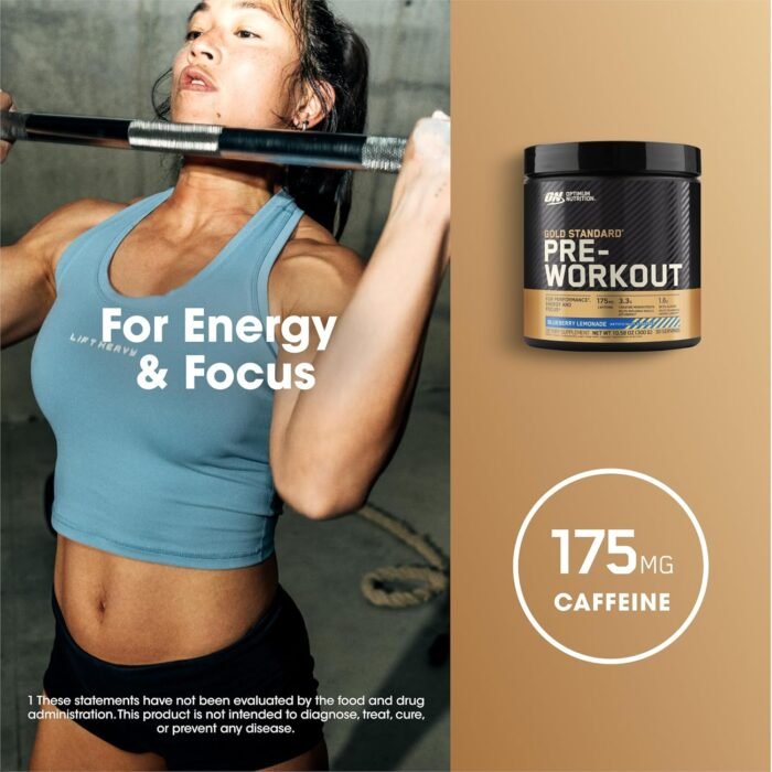 Optimum Nutrition Gold Standard Pre-Workout, Vitamin D for Immune Support, with Creatine, Beta-Alanine, and Caffeine for Energy, Keto Friendly, Blueberry Lemonade, 30 Servings (Packaging May Vary) - Image 5