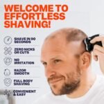 FlexSeries Pro Electric Head & Body Shaver - Mens Cordless Rechargeable Wet/Dry Skull Bald Head Back & Groin Waterproof Razor with Rotary Blades, Clippers, Nose Trimmer, Brush, Massager - Image 3