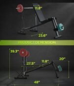 600LBS Incline Weight Bench Set with Rack, 4-in-1 Adjustable Workout Bench with Leg Extention for Bench press,Curl and Ab Workouts, Best for teenage boys, Women, Beginners and Small Individuals - Image 5
