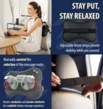 Zyllion Shiatsu Back and Neck Massager with Heat (FSA HSA Eligible) Cordless Rechargeable 3D Kneading 2-Speed Electric Deep Tissue Massage Pillow for Muscle Pain Relief on Shoulder, Leg, Foot ZMA-34RB - Image 5