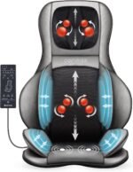 COMFIER Shiatsu Neck Back Massager with Heat, 2D ro 3D Kneading Massage Chair Pad, Adjustable Neck Massage,Seat Massager for Full Body Relaxation, Christmas Gifts for Dad Mom Women Men,Dark Gray - Image 2