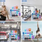 Dumbbell Rack, Yoga Mat Storage Rack - Weight Rack for Dumbbells, Home Gym Storage Rack for Yoga Mat, Dumbbells and Kettlebells, All in One Workout Equipment Storage with Caster Wheels - Image 7