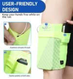 HiRui Universal Sports Armband Cell Phone Armband Sleeves Running Armband for Exercise Workout, Compatible with iPhone 16/16Plus/Pro/15/15Plus/14/13 Samsung Galaxy All Phones (Medium, Bright Yellow) - Image 5