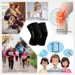 Knee Brace for Women & Men - UFITVELL 2 Packs knee compression sleeve for Knee Pain, Ideal for Gym, Running, Basketball, volleyball, Yoga, Support Meniscus Tear, swelling & Arthritis Pain Relief - - Image 5
