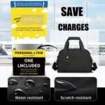 Small Gym Bag for Women & Men - 14 inch Mini Duffle Bag Weekender & Overnight with Shoe Compartment Travel, Sports, Workout, for Black - Image 7