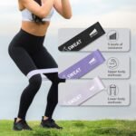 Sweet Sweat Mini Loop Resistance Bands - Set of 5 | Exercise Hip Booty Bands for Squats, Lunges, Physical Therapy, Yoga, Pilates, Rehab and Home Workout | Non-Latex Elastic Bands Includes Carry-Bag - Image 6