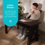 Homedics Comfy Footrest Massager, Soothes Tired Feet and Toes, Invigorating Vibrations, Beanbag-Style Cushion, Soft Pedestal, Total-Foot Relaxation, One-Switch Controls, for Home or Office - Image 3