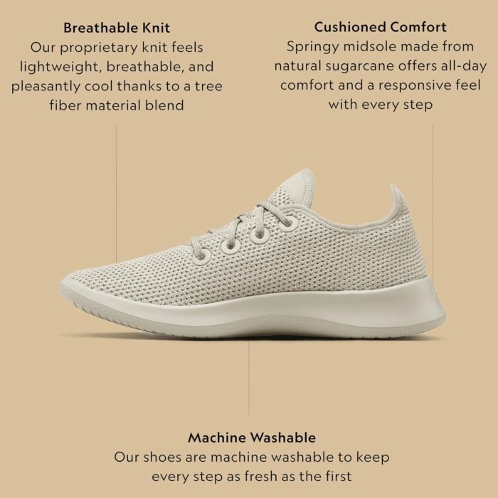 Allbirds Women’s Tree Runners Everyday Sneakers, Machine Washable Shoe Made with Natural Materials - Image 5