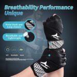 Workout Gloves for Men&Women,Full Palm Protection Weight Lifting Gym Gloves Half Finger Cycling Exercise Gloves with Wrist Wrap Support - Image 3