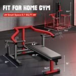 Chest Press Machine, Weight Bench Press Machine with Independent Converging Arms, Adjustable Flat Incline Bench Press for Chest, AB Workout Home Gym Equipment - Image 9