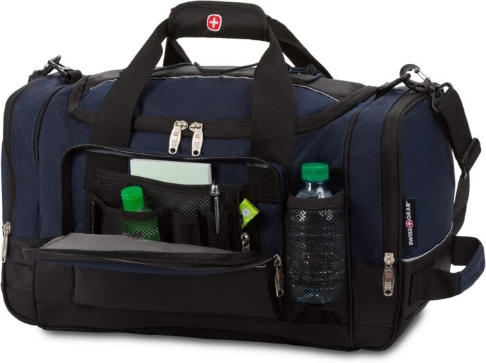 SwissGear Apex Duffle Bag for Travel and Gym with Bungee-Cord System - Image 9