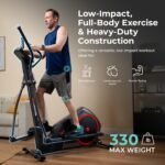 Sunny Health & Fitness Smart Elliptical Full-Body Cross Training Machine w/Extended Stride, Cardio Exercise Trainer for Home, Free SunnyFit App Bluetooth Connection, Optional 12" or 16" Stride Length - Image 3