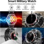 Military Smart Watches for Men(Answer/Make Calls), 1.52" HD Fitness Watch, AI Built-in,Heart Rate Sleep Monitor, AI Face,100+ Sport Modes, Text, IP68 Waterproof Smartwatch for Android iOS - Image 8
