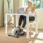 Sunny Health & Fitness Sitting Under Desk Elliptical Exerciser, Portable Pedal Training Machine for Senior Exercise, Peddler for Home Workout, Optional Free SunnyFit App, Magnetic, Motorized & In Pink - Image 8
