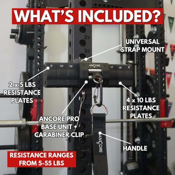 Ancore Pro: Home Gym Cable Machine | Portable Workout System for Strength Training | Comes with Mount for a Squat Rack or Pole | Full-Body Workout | Used by 100+ Pro Teams - Image 5