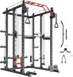 Fitness Deep Squat Machine with Cable Crossover System and Multi-Function Squat Rack Power Cage for Home Gym. - Image 2