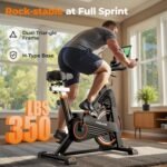 YOSUDA PRO Magnetic Exercise Bike 350 lbs Weight Capacity - Indoor Cycling Bike Stationary with Comfortable Seat Cushion, Silent Belt Drive - Image 3