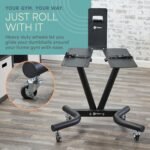 Lifepro Adjustable Dumbbell Stand Rack - Compatible with PowerFlow Plus, PowerUp Plus, and for More Brands- Phone Holder, featured Castors - Home Gym Storage and Convenient Strength Training - Image 10