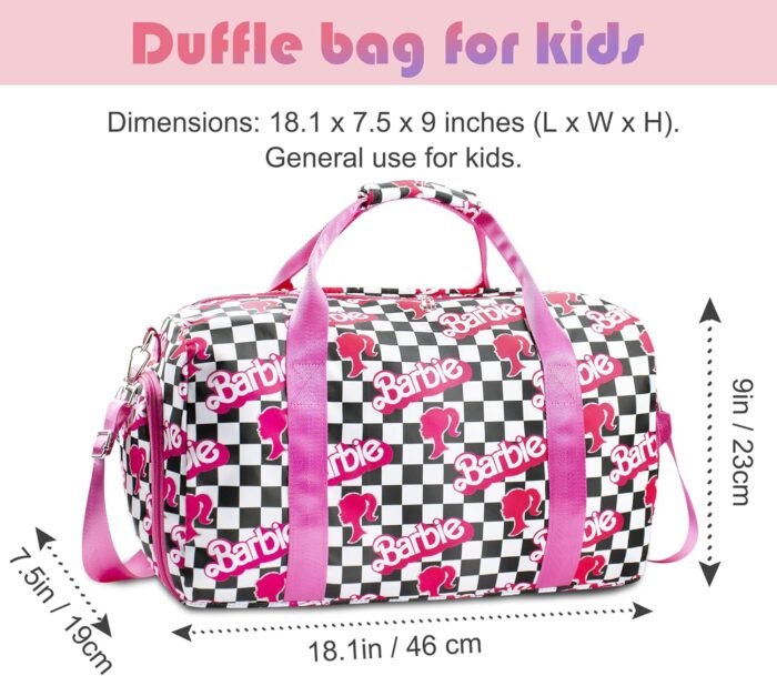 Duffle Bag for Girls Travel Duffle Carry On Tote Weekender Bag Large Capacity Overnight Bag With Shoe Compartment Gym Tote with Dry and Wet Separation - Image 3